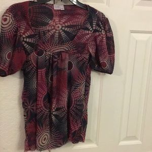 Silver Lining Stretchy Meshy top L